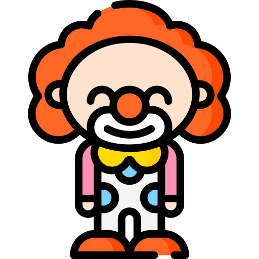 Clown redhead clown child icon