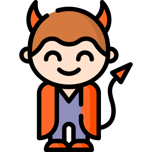 Devil tail kid and baby user icon Devil tail kid and baby user icon