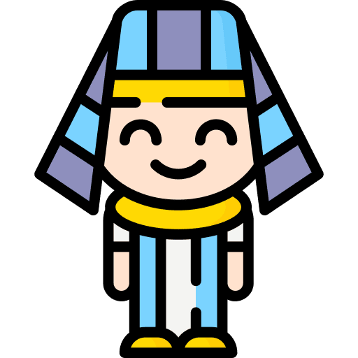 Egyptian kid child costume icon Egyptian kid child costume icon