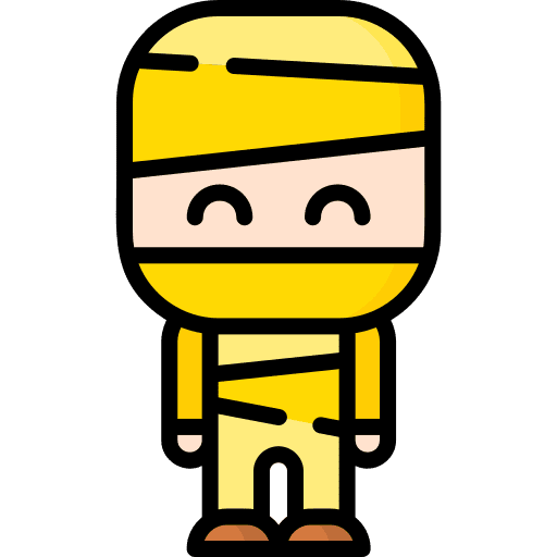 Mummy user caucasian costume icon Mummy user caucasian costume icon