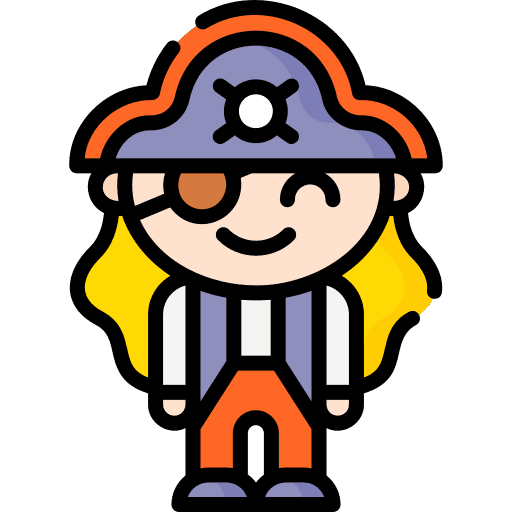Pirate kid and baby hat eye patch icon Pirate kid and baby hat eye patch icon