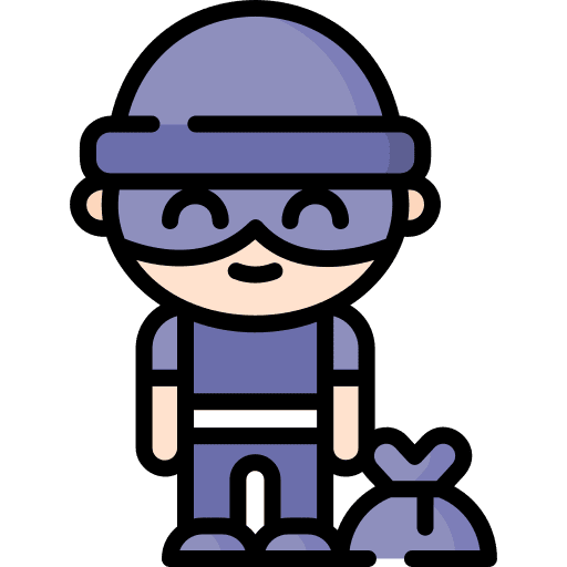 Thief kid and baby costume people icon Thief kid and baby costume people icon