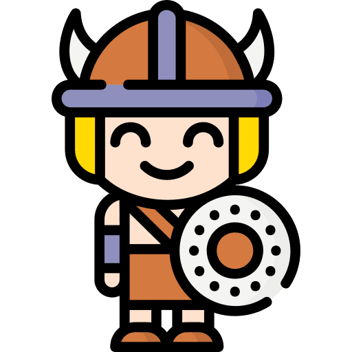 Viking caucasian people child icon Viking caucasian people child icon