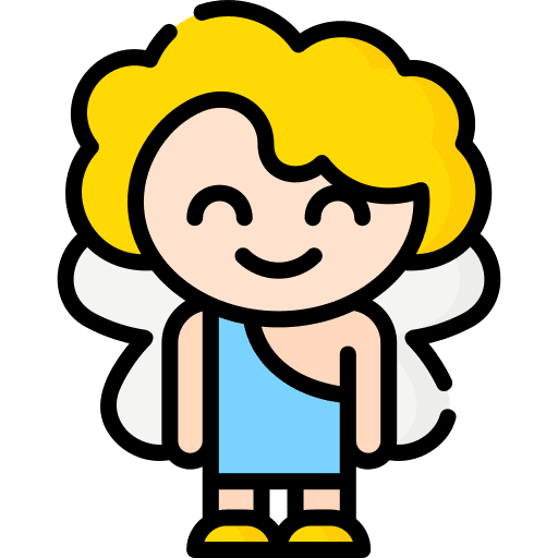 Angel boy people caucasian icon Angel boy people caucasian icon