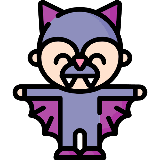 Bat animal costume people icon Bat animal costume people icon