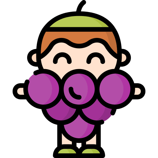 Grapes user kid and baby grapes icon Grapes user kid and baby grapes icon