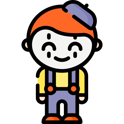 Mime beret mime kid and baby icon Mime beret mime kid and baby icon