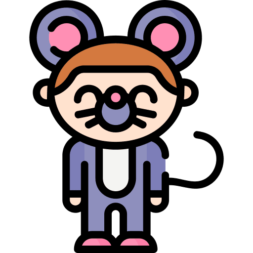 Mouse brown hair caucasian people icon Mouse brown hair caucasian people icon
