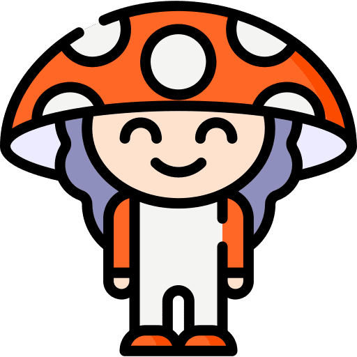 Mushroom long hair costume caucasian icon Mushroom long hair costume caucasian icon