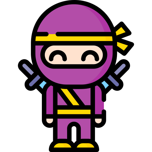 Ninja boy swords child icon Ninja boy swords child icon