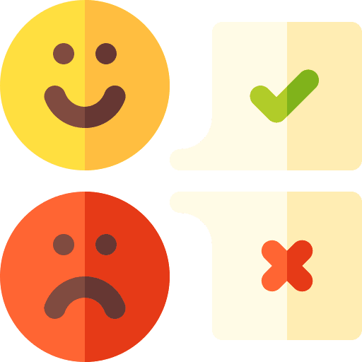 Survey customer communications unsatisfied icon