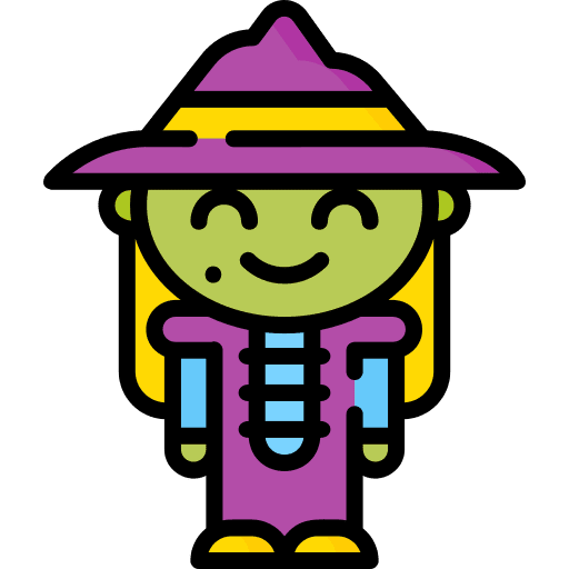 Witch costume child people icon Witch costume child people icon