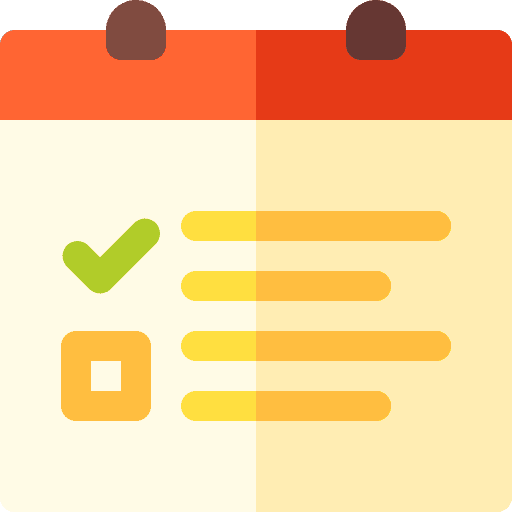 Survey time and date calendar survey icon Survey time and date calendar survey icon