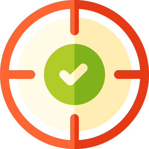 Target approve aim approved icon Target approve aim approved icon