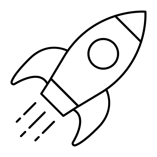 Rocket launch booster transportation icon