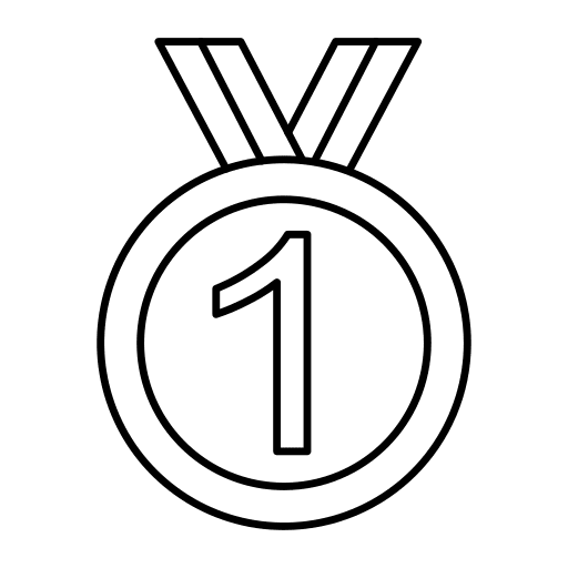Medal sports and competition first award icon