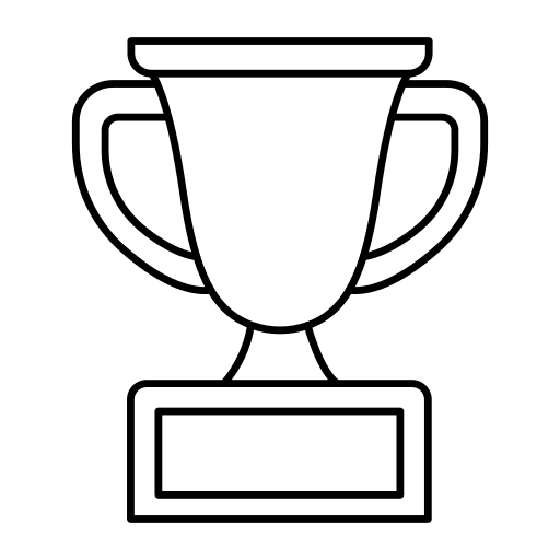 Trophy cup sports and competition winner icon