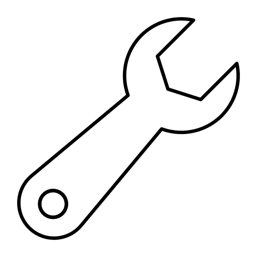 Wrench fixing spanner nuts icon