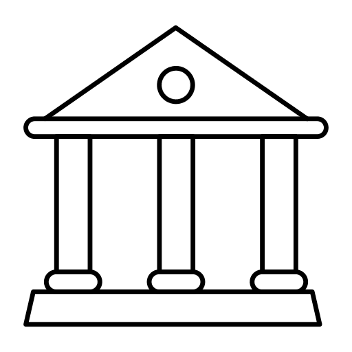 Bank finance bank government icon