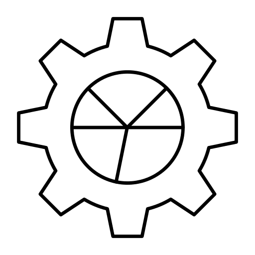 Pie chart configuration pie chart settings icon
