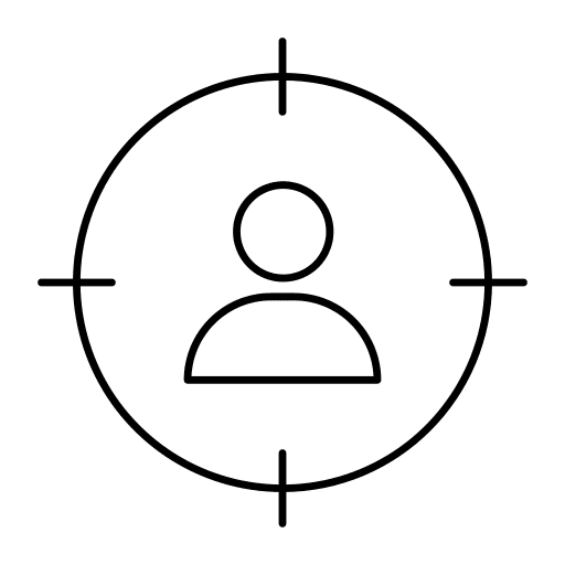 Target aim user marketing icon