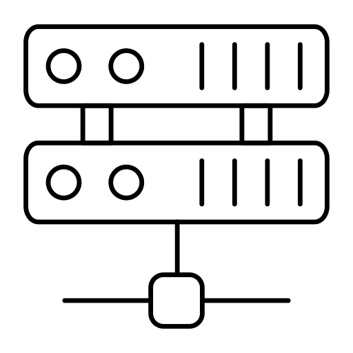 Database server network electronics icon