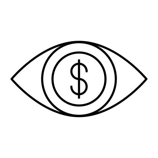 Dollar earning dollar visible icon
