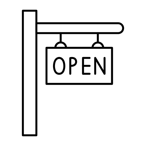 Signpost shop store sign icon