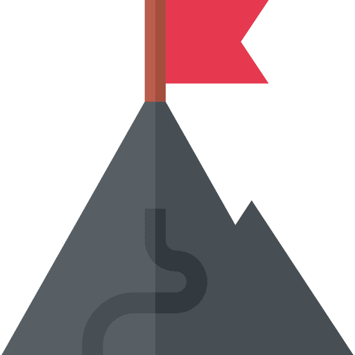 Mission business and finance challenge flag icon Mission business and finance challenge flag icon