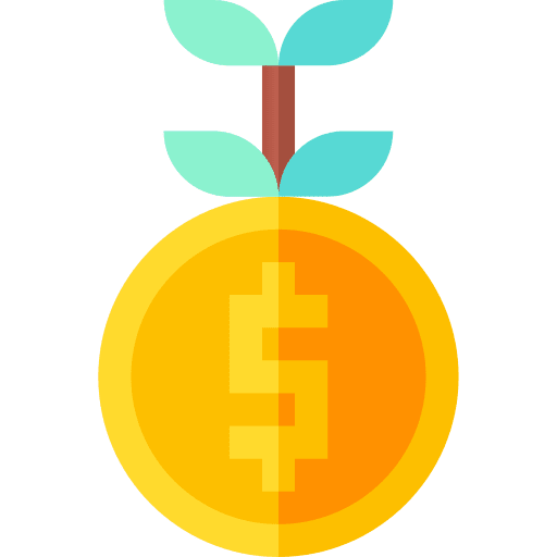 Growth business and finance investment money icon Growth business and finance investment money icon