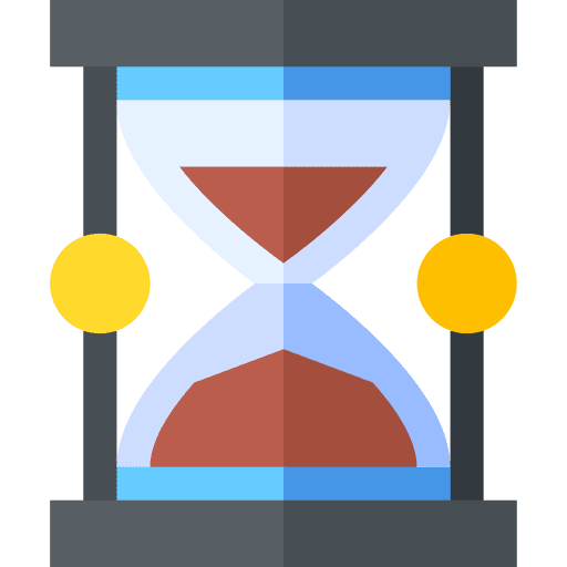 Hourglass wait time and date time icon Hourglass wait time and date time icon