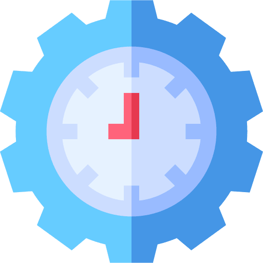 Time management gear schedule clock icon Time management gear schedule clock icon
