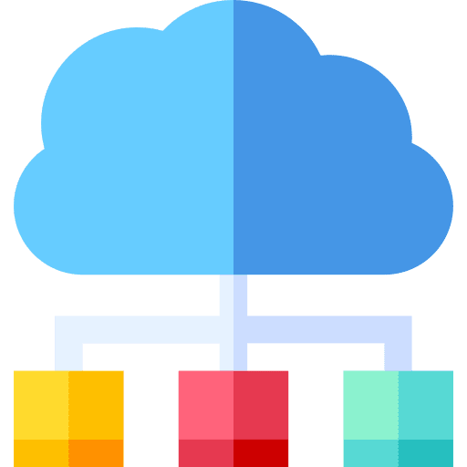 Cloud computing computing device files and folders icon Cloud computing computing device files and folders icon