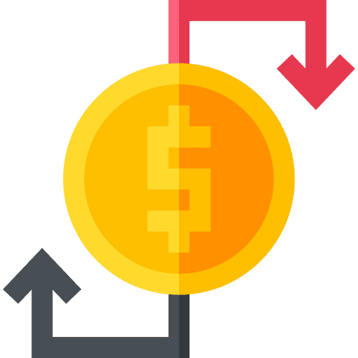Money flow invest cash flow dollar icon Money flow invest cash flow dollar icon