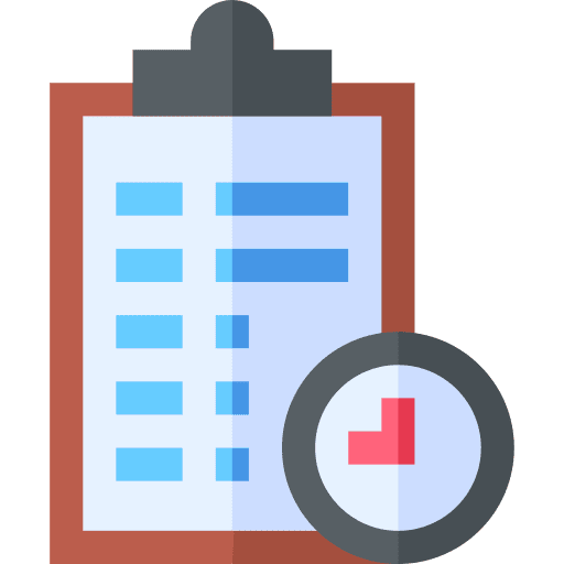 Planning criteria presentation time icon Planning criteria presentation time icon