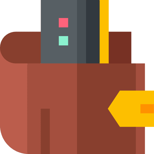 Wallet cash bills saving icon Wallet cash bills saving icon