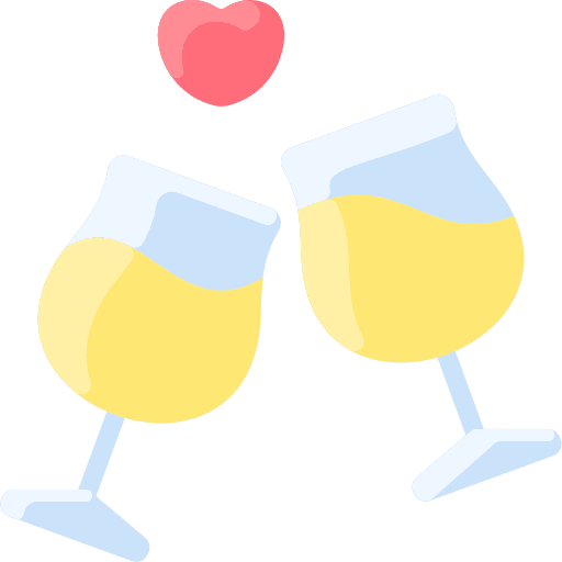 Cheers champagne food and restaurant alcohol icon
