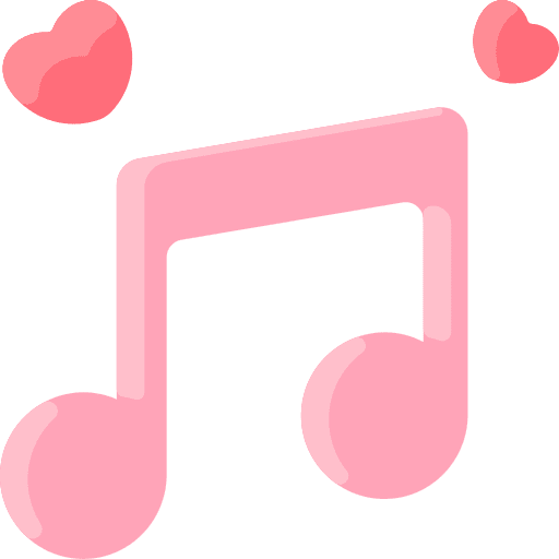 Musical note music and multimedia quaver love icon
