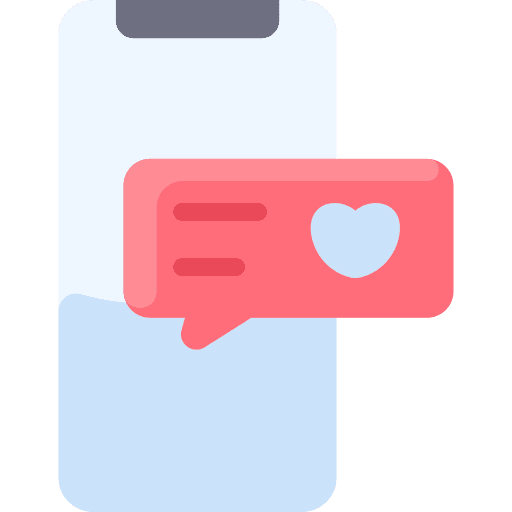 Smartphone chat box communications message icon Smartphone chat box communications message icon