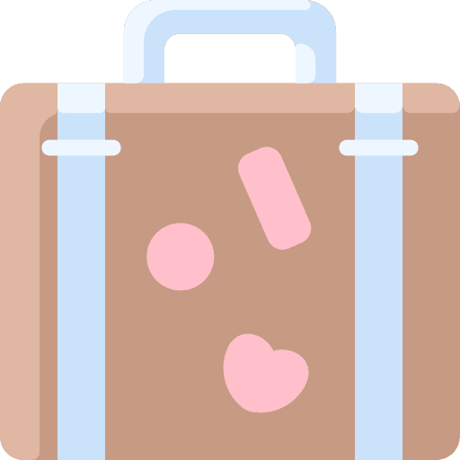 Suitcase baggage holidays trip icon