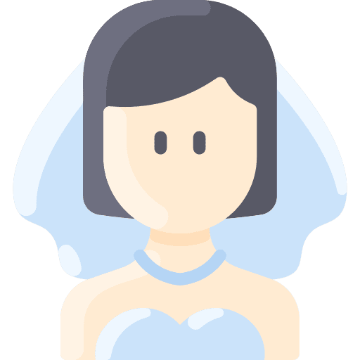 Bride user black hair caucasian icon Bride user black hair caucasian icon