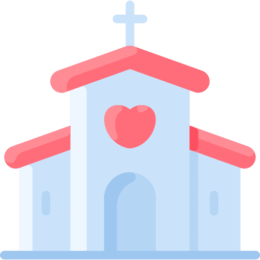Church love wedding heart icon Church love wedding heart icon