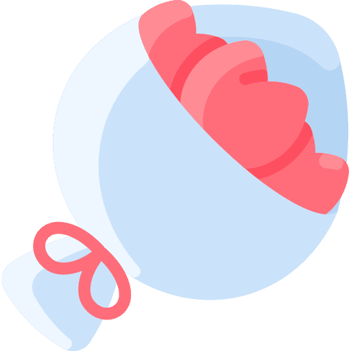 Flower bouquet romantic rose love and romance icon Flower bouquet romantic rose love and romance icon