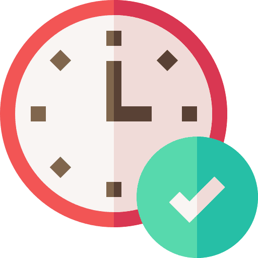 On time actual on time verification icon