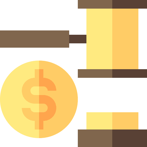 Business hammer auction justice icon Business hammer auction justice icon