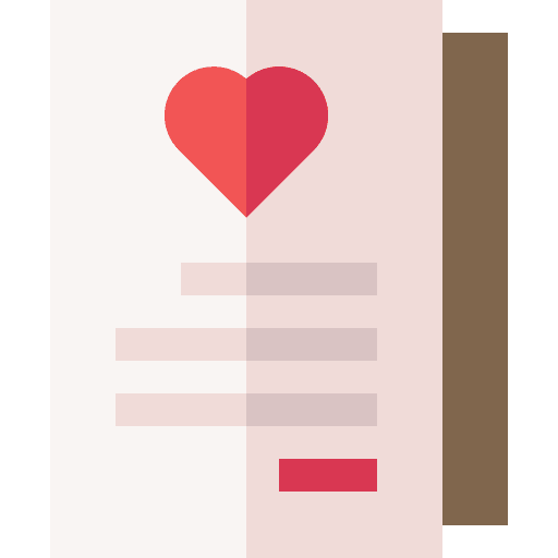 Love letter paper sheet message heart icon Love letter paper sheet message heart icon