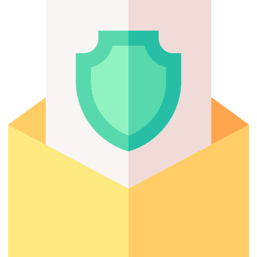 Mail open shield email icon Mail open shield email icon