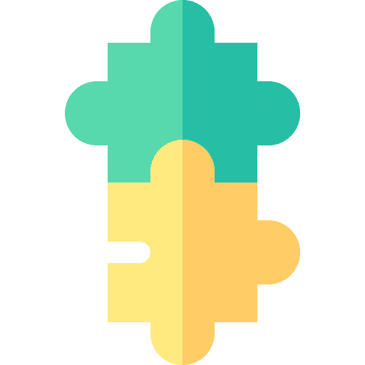 Puzzle pieces jigsaw options creativity icon Puzzle pieces jigsaw options creativity icon