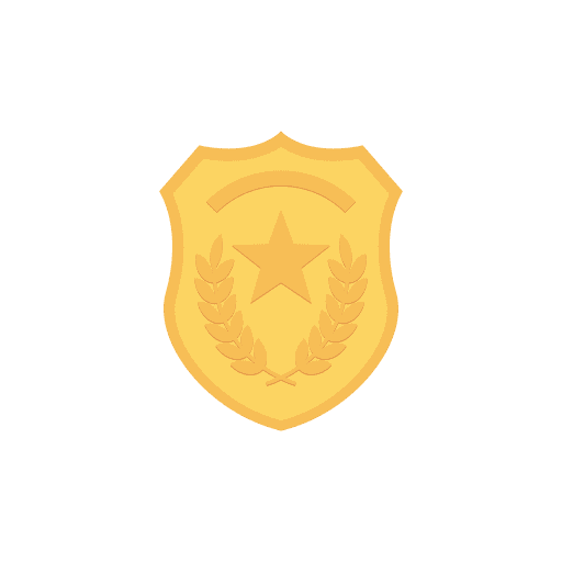 Police badge judicial security police badge icon
