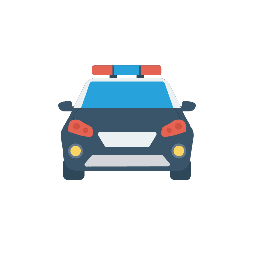 Police car transport transportation security icon